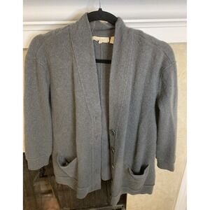 INHABIT cardigan Sweater size small gray 100% cashmere